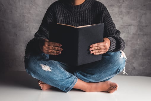 Board or lecture notes with “Leading with Mindfulness” text